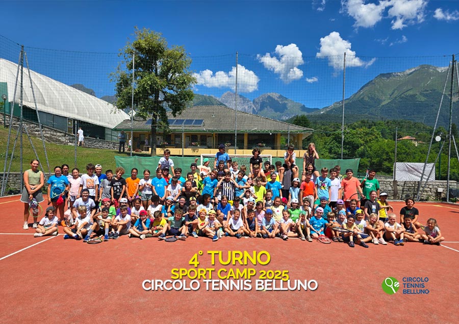 4° Turno Sport Camp 2025 | Circolo Tennis Belluno 4° Turno Sport Camp 2025 | Circolo Tennis Belluno